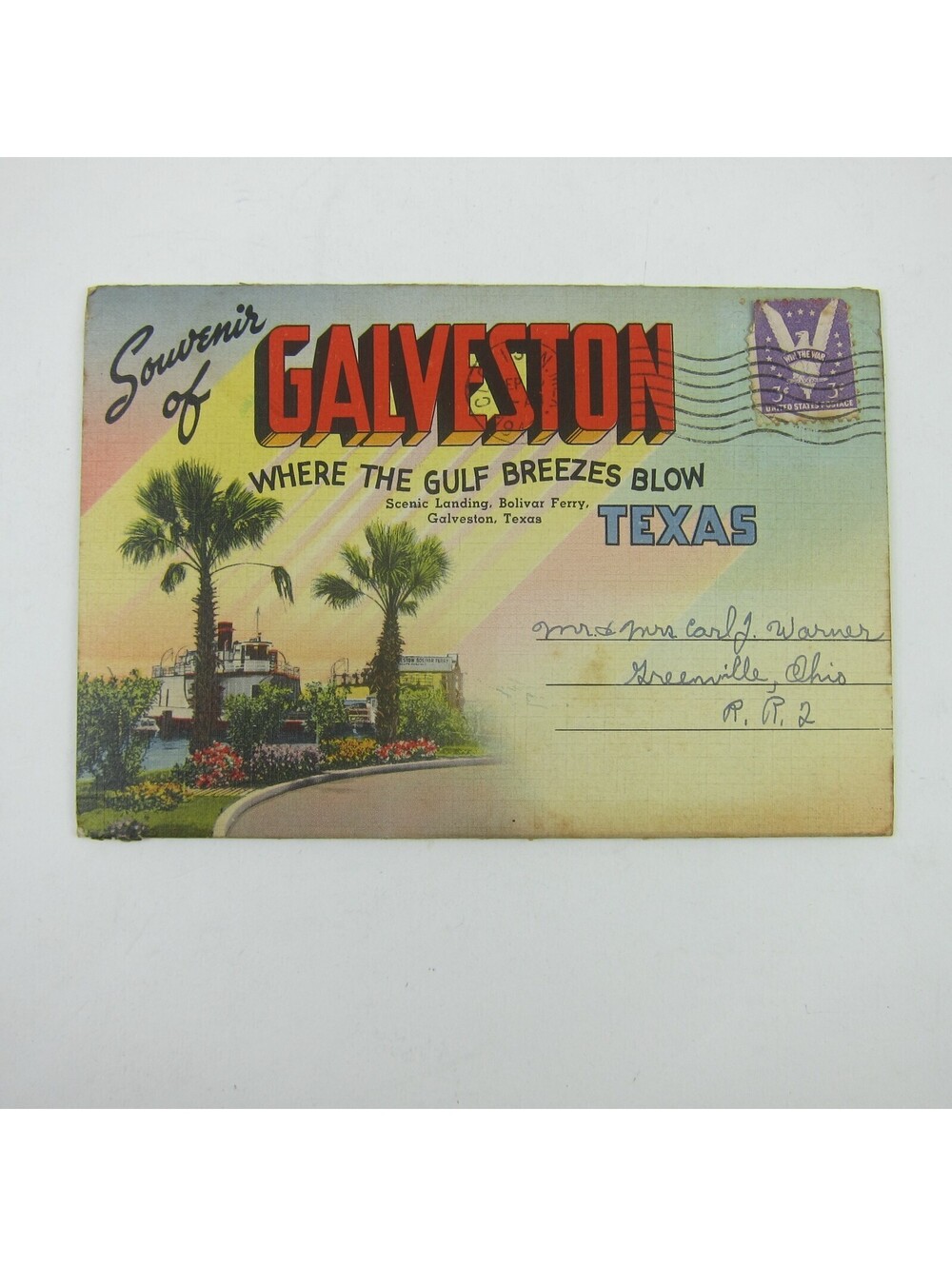 Galveston Texas Souvenir Booklet 18 Leporello Views Causeway Vintage 1940s RARE